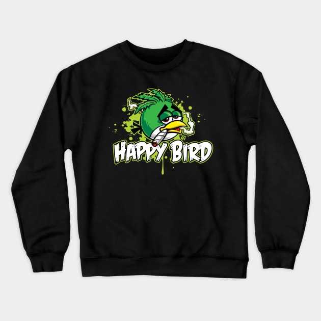 Happy Bird Crewneck Sweatshirt by Cosmo Gazoo